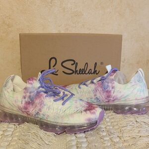 La Sheelah NIB Sneakers 7.5 Ppl/Aqua Tie Dye